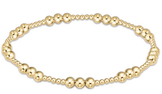 Classic Joy Patter 4mm Bead Bracelet - Gold