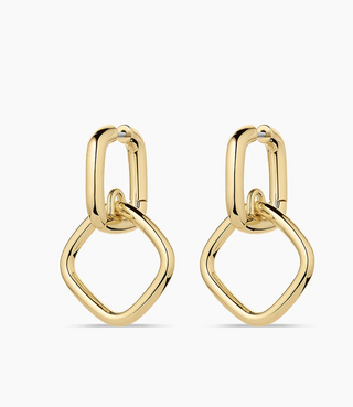 Charlie Drop Hoops - Gold