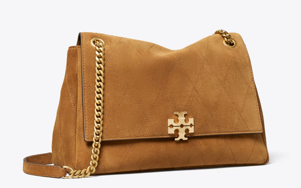Charlie Quilted Suede Shoulder Bag - Caramel – Monkee's of