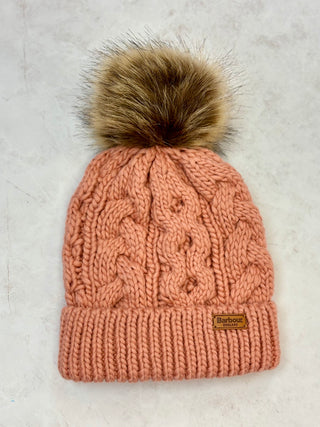 Barbour Penshaw Beanie Hat - Pink Rust