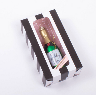Holiday Cheer Champagne Boxed Glass Ornament