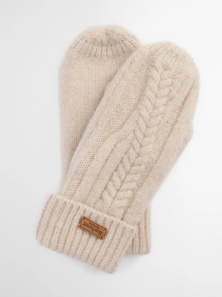 Barbour Elsdon Knitted Mittens - Eggshell