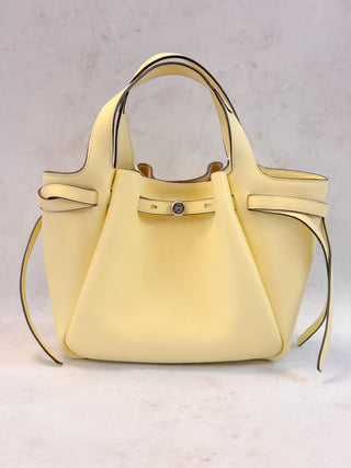 Romy Pebbled Satchel - Lemon