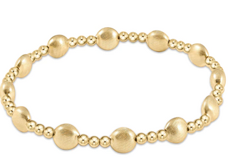 Honesty Gold Sincerity Pattern 6mm Bead Bracelet