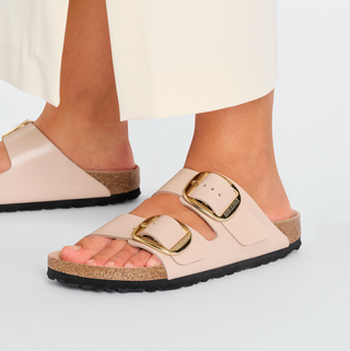 Arizona Big Buckle- High Shine New Beige Leather