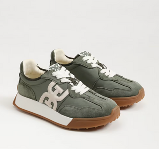 Langley Lace Up Sneaker - Suede Olive