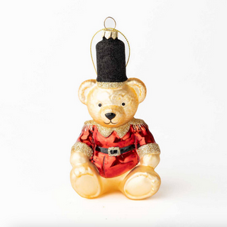 Red Teddy Bear Boxed Glass Ornament