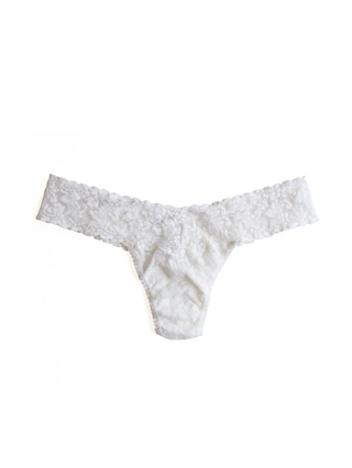 Signature Lace Low Rise Thong - Marshmellow