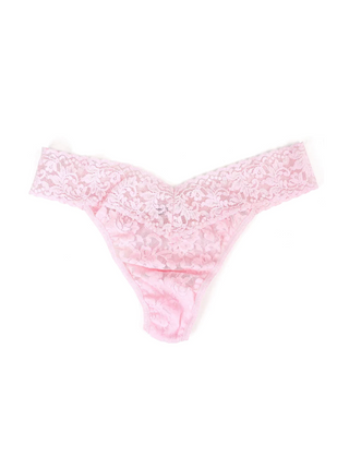 Signature Lace Original Rise Thong - Bliss Pink