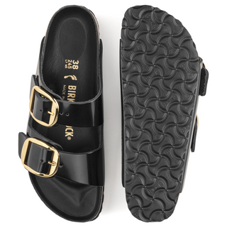 Arizona Big Buckle Natural Leather Patent - High Shine Black