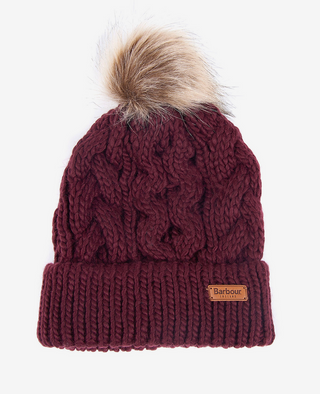 Barbour Penshaw Cable Beanie - Bordeaux