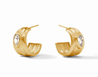 Cirque Stone Hoop - Gold Cubic Zirconia