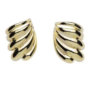 Candy Cane Earrings - Gold