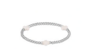 Signature Cross Sterling Pattern 3mm Bead Bracelet - Off White