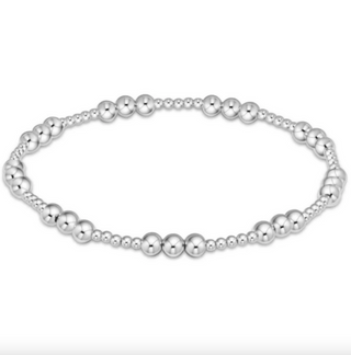 Classic Joy Pattern 4MM Bead Bracelet - Sterling