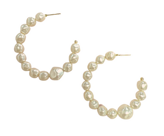 Nubia Hoops - Ivory Pearl