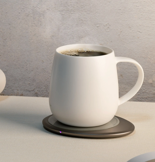 Ui Plus Self-Heating Mug Set - Jasmine White