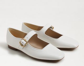 Michaela Mary Jane Flat - White Lea