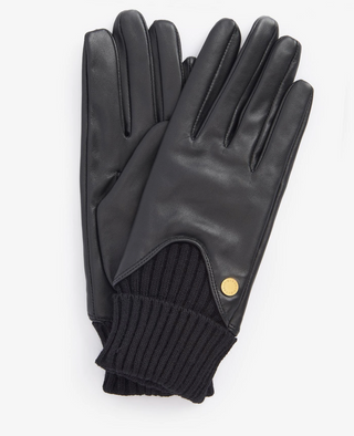 Barbour Deanna Leather Gloves - Black