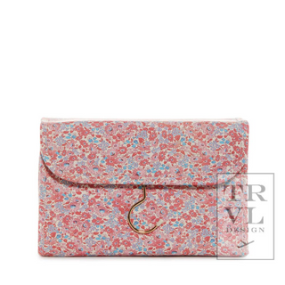 Luxe Hanging Toiletry Case Marseille with Pink Pinstripe