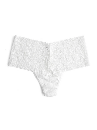 Rolled Retro Thong - White