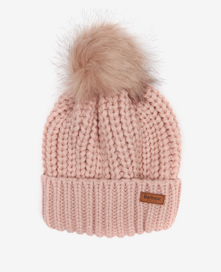 Barbour Penshaw Beanie Hat - Blush Pink