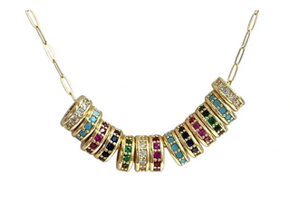 Goddess Charm - Ruby Pave Spacer Bead