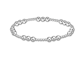 Classic Joy Pattern 5MM Bead Bracelet - Sterling