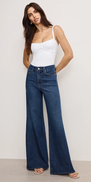 Good Waist Palazzo Jeans - Indigo977