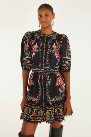 Belle Garden Black Mini Dress - Belle Garden Black