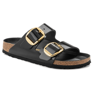 Arizona Big Buckle Natural Leather Patent - High Shine Black