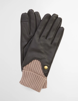 Barbour Deanna Leather Gloves - Brown / Carmel