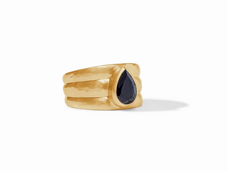 Cirque Stone Ring - Gold Obsidian Black