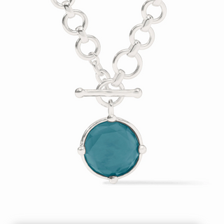 Honeybee Demi Necklace - Silver Iridescent Montana Blue