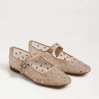 Michaela Shine Ballet Flats - Vintage Pink
