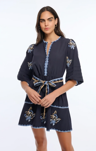 Barkley Dress - Navy Multi