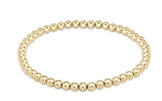 Classic Gold 4mm Bead Bracelet - Gold