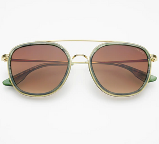 Weston Acetate Round Unisex Sunglasses - Emerald
