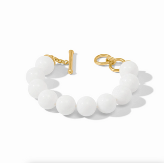 Portofino Beaded Bracelet-White Jade-OS