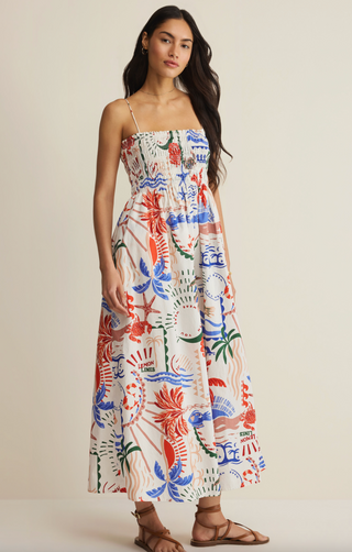 CORNELIA GETAWAY MIDI DRESS - Multi