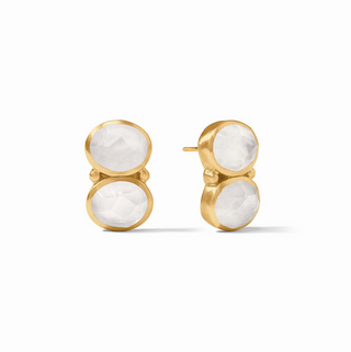 Honey Duo Earring - Iridescent Clear Crystal