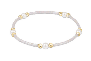Hope Purpose Pearl Bracelet - Silky White