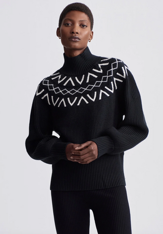 Marcie Fairisle Yoke Knit - Black