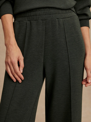 The Wide Leg Pant 28 - Olive Marl