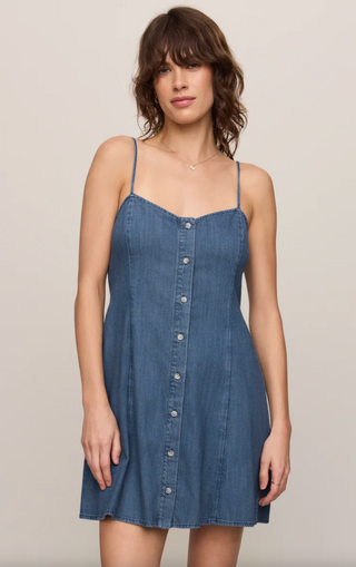 Angel Eyes Denim Mini Dress - Medium Indigo