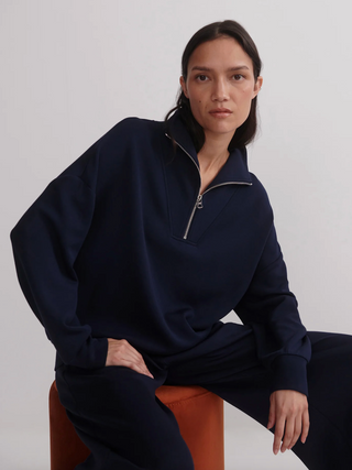 Hawley Half Zip Sweater - Navy
