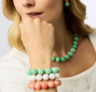 Portofino Beaded Bracelet-White Jade-OS