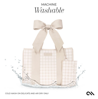 Case-Mate Latte Gingham Bow Jelly Tote Bag