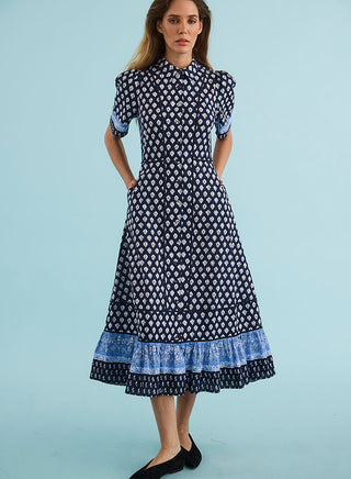 Greta Dress - Thistle and Vine Blue