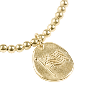 Classic Gold 3mm Bracelet - Inspire America Gold Disc